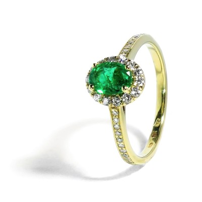 Diamantový prsteň s nádherným Smaragdom