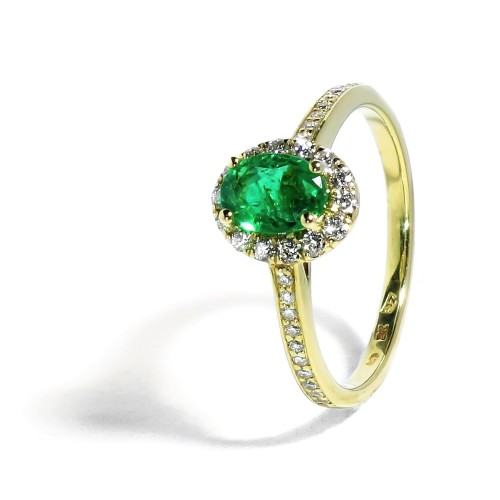 Diamantový prsteň s nádherným Smaragdom