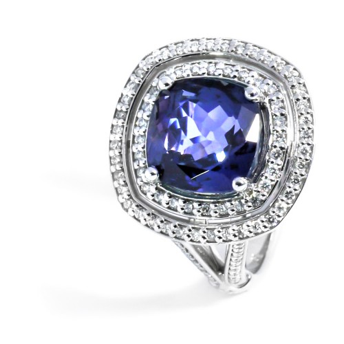 Luxusný diamantový prsteň s Tanzanitom