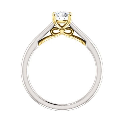 Luxusný diamantový prsteň z bielo-žltého zlata 0.50 ct